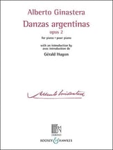 Danzas Argentinas, Op. 2 piano sheet music cover